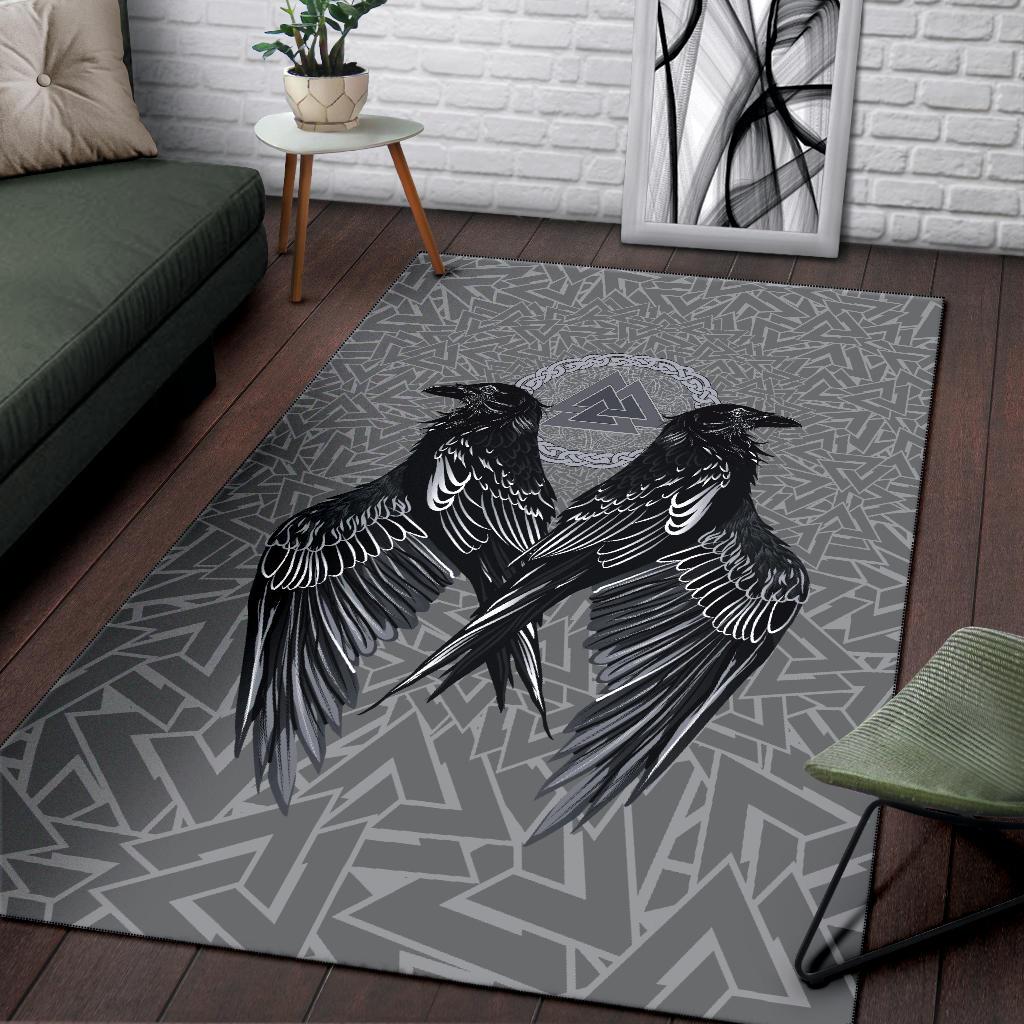 Viking Area Rug Raven Valknut RLT12 - Wonder Print Shop