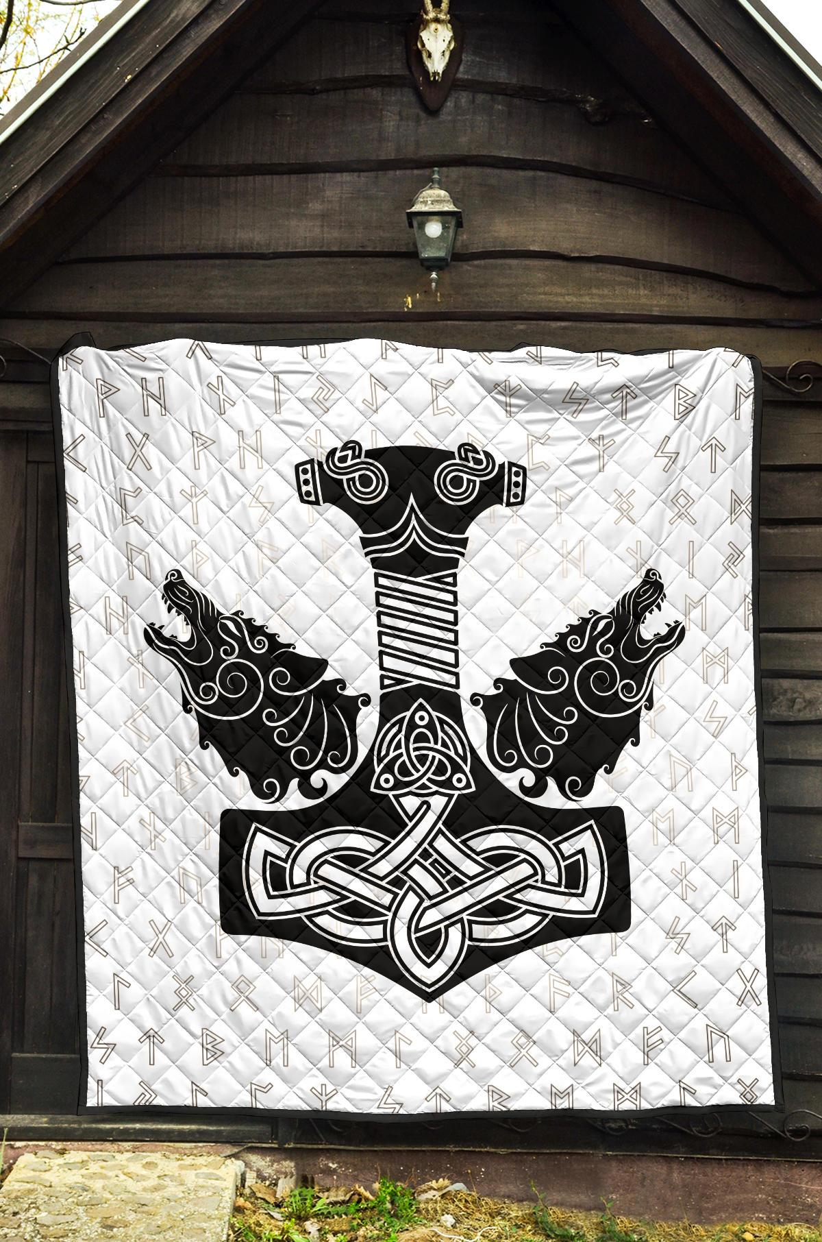 Viking Thor S Hammer Mjollnir Premium Quilt RLT12 - Wonder Print Shop