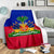 haiti-flag-and-coat-of-arms-premium-blanket