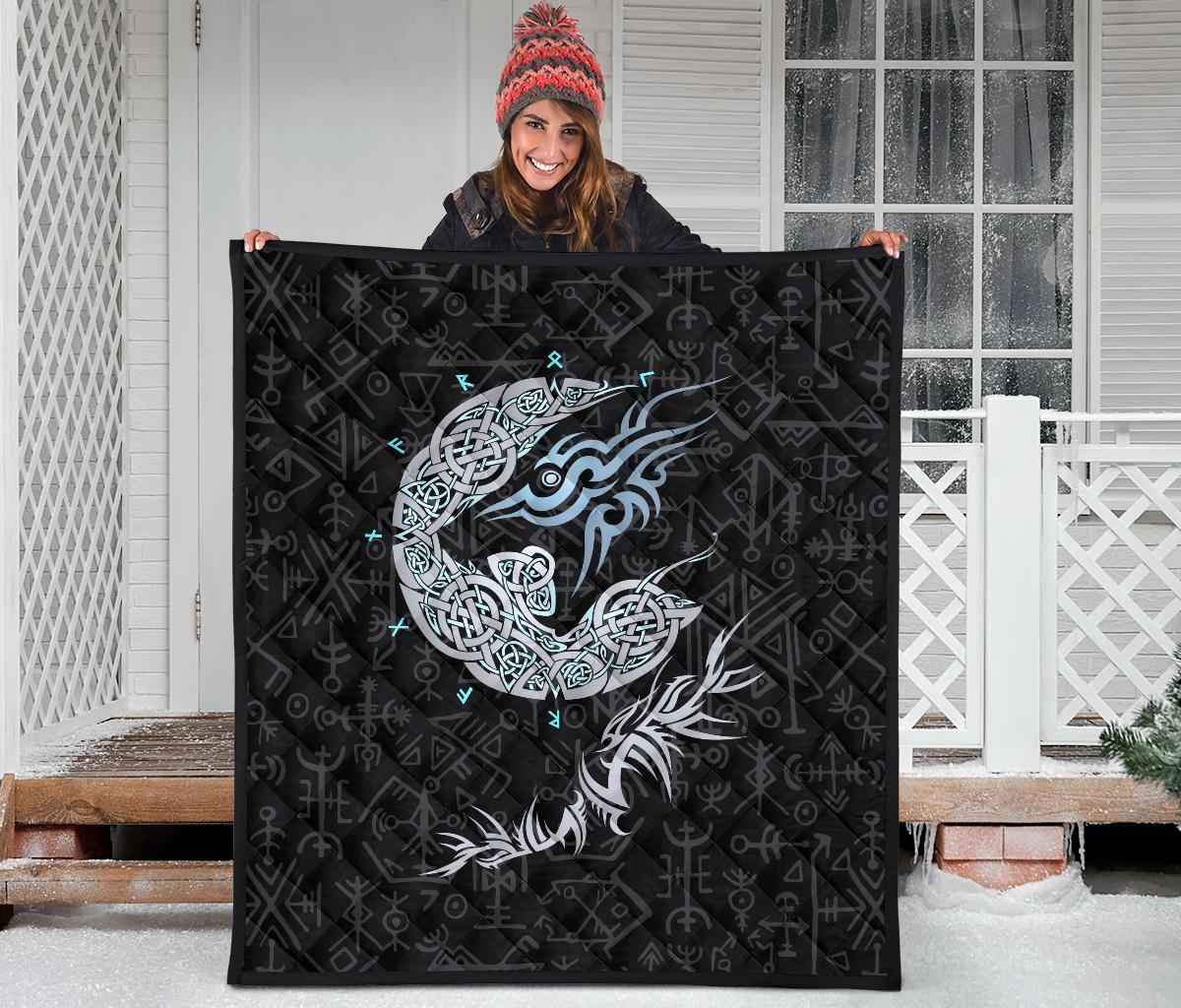 Viking Fenrir Wolf Premium Quilt RLT12 - Wonder Print Shop