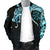 Viking Men's Bomber Jacket, Fenrir Raven and Vegvisir Tattoo Cyan RLT12 - Wonder Print Shop