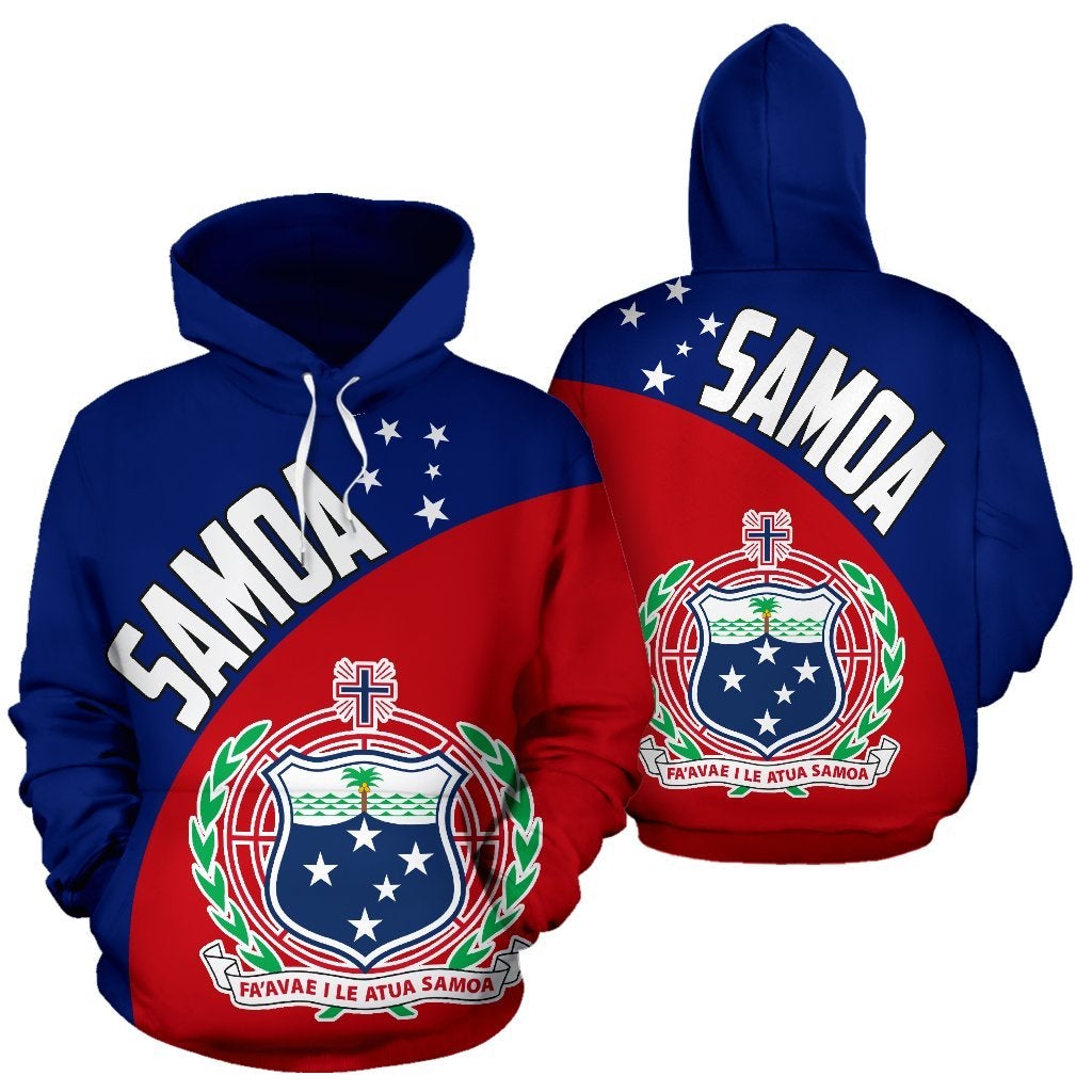 Samoa Hoodie - Samoa Flag Coat Of Arms - Wonder Print Shop