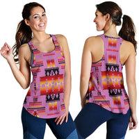 Pink Tribes Pattern Native American Women Racerback Tank LT10 - Wonder Print Shop