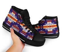 purple-tribal-native-american-high-top-shoes