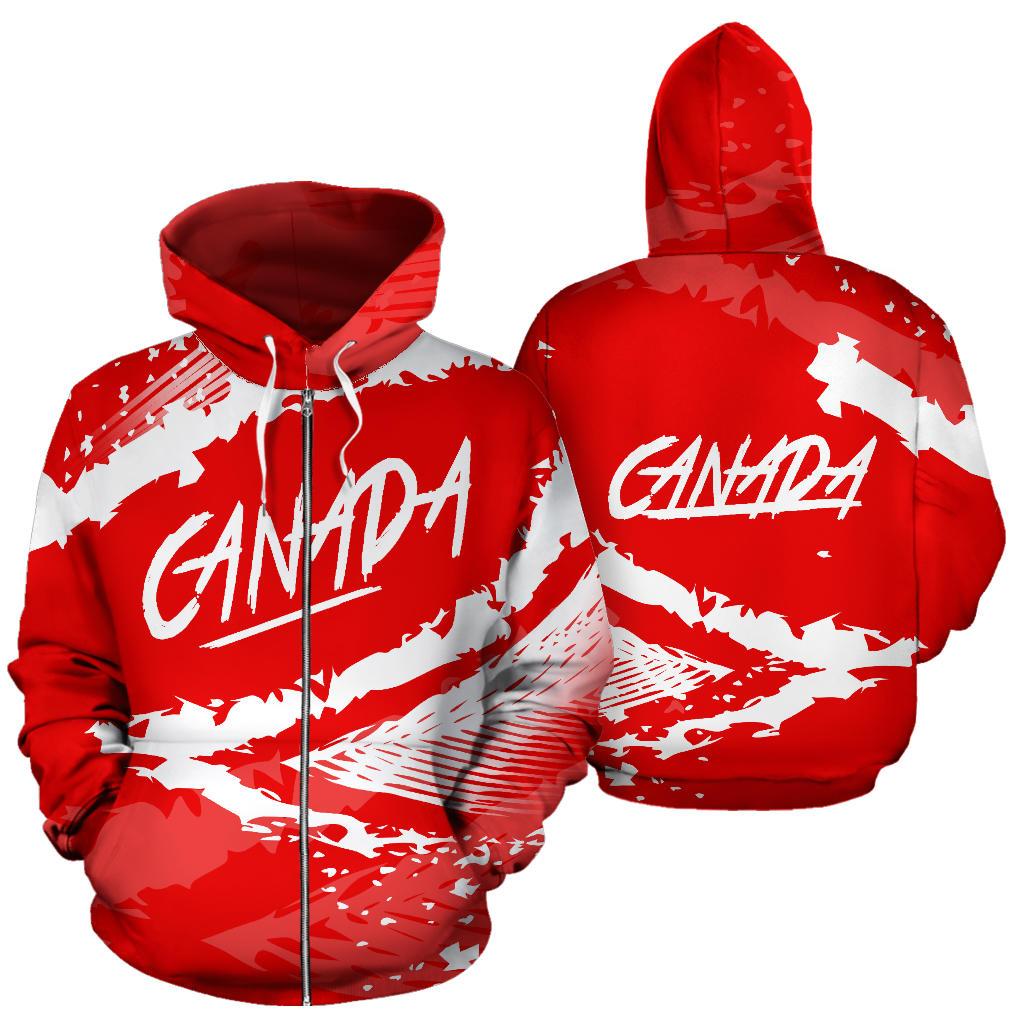 canada-all-over-zip-up-hoodie-red-white-color-blur-style