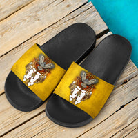 owl-yellow-native-american-slide-sandals