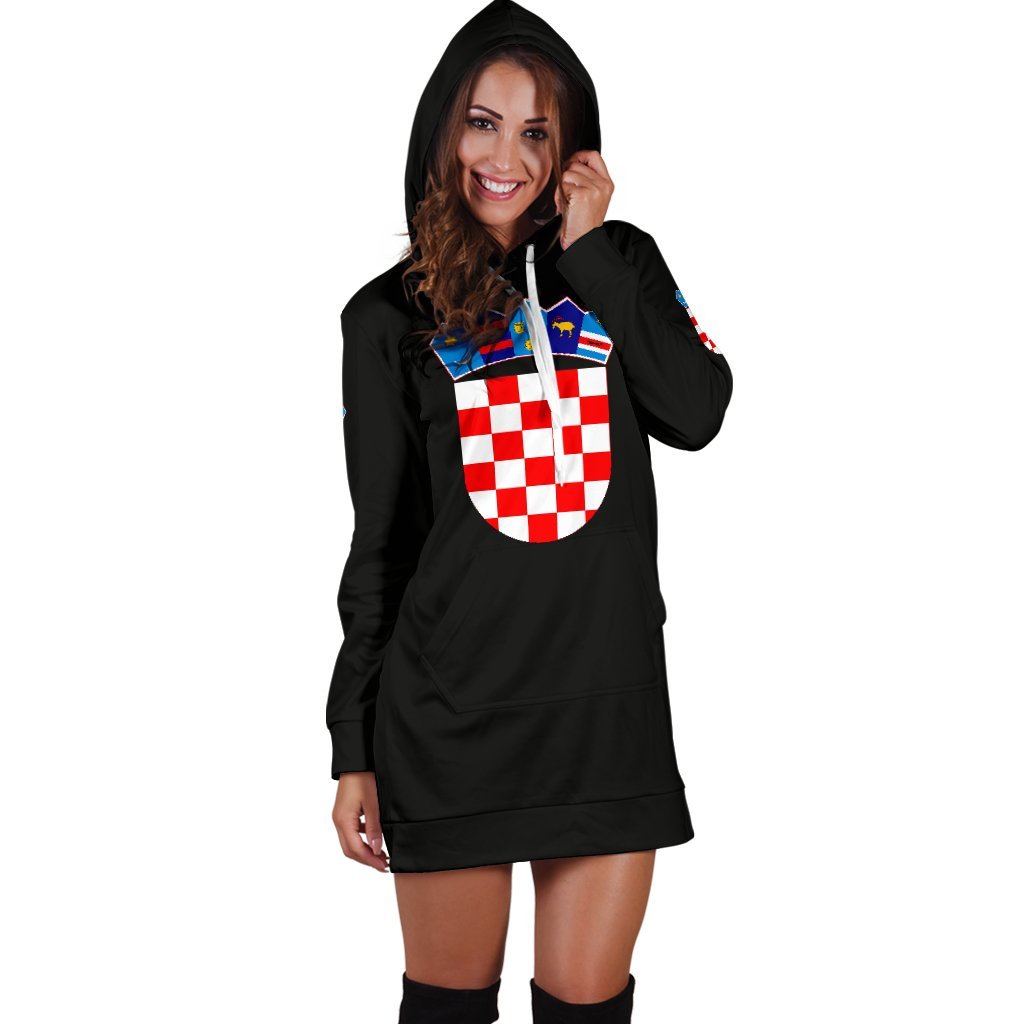 Croatia Hoodie Dress - Wonder Print Shop