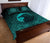Viking Quilt Bed Set, Ethnic Odin Raven Cyan RLT12 - Wonder Print Shop