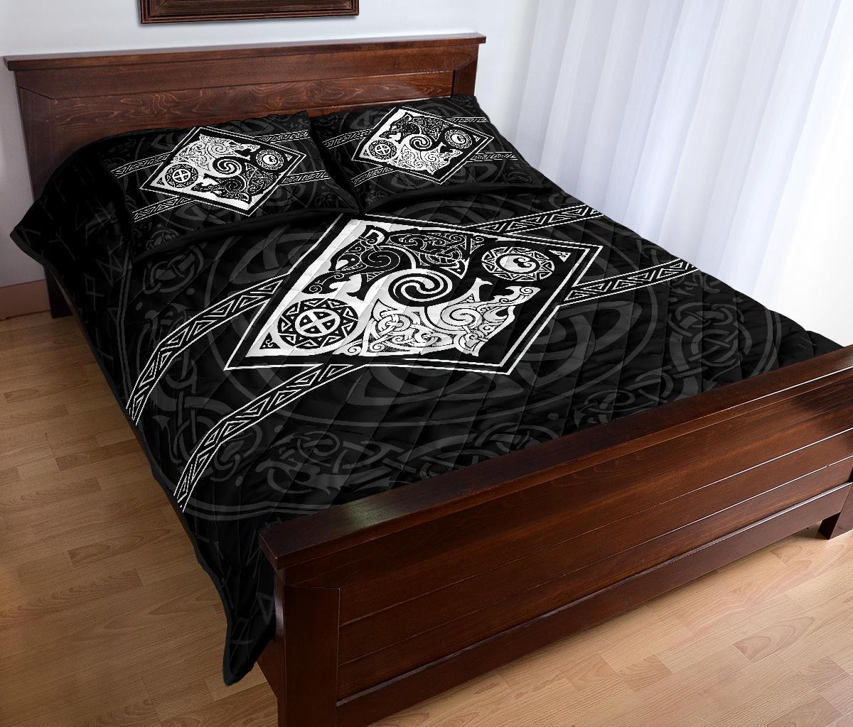 Vikings Quilt Bed Set The Wolves, Skoll and Hati RLT12 - Wonder Print Shop