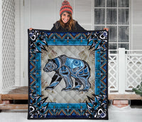 Bear Symbol Native American Premium Quilt LT10 - Wonder Print Shop