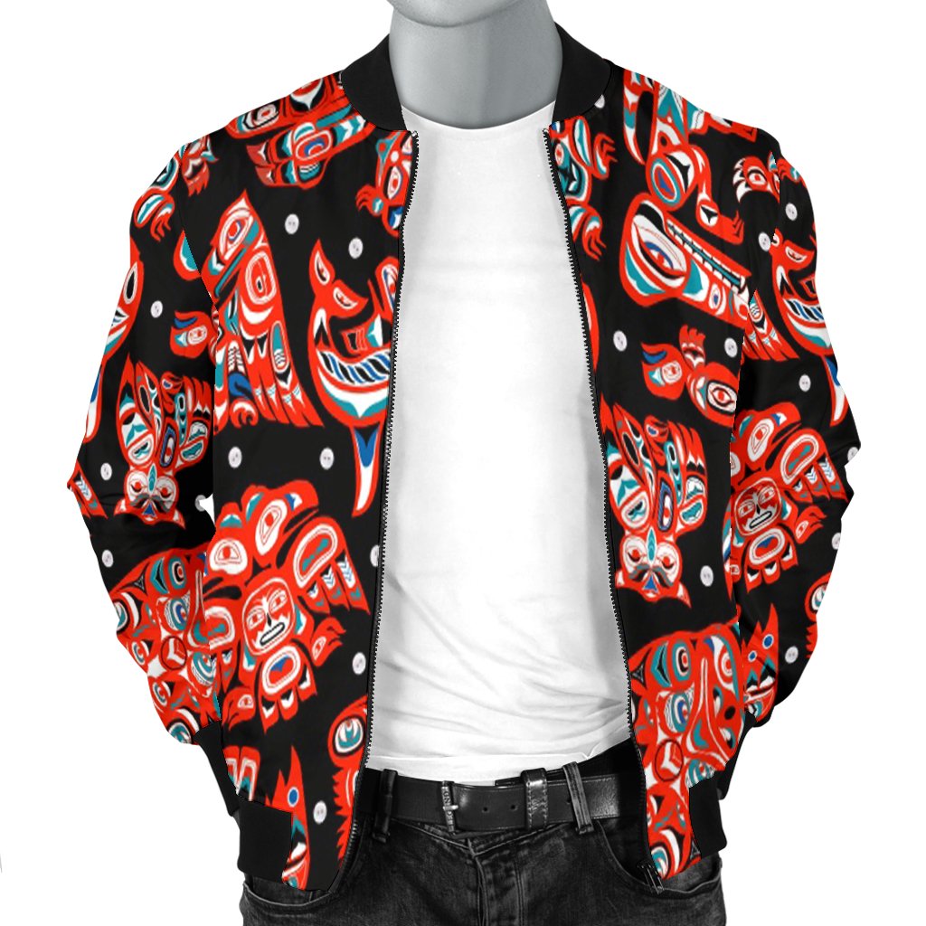 Indigenous Culture Totems Native American Bomber Jacket LT10 - Wonder Print Shop