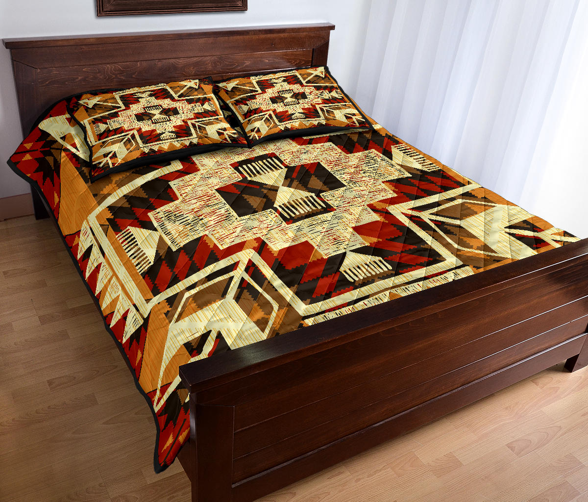 Tribal Yellow Arrow Native American Quilt Bed Set LT10 - Wonder Print Shop