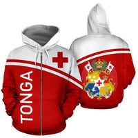 Tonga All Over Zip Hoodie - Polynesian Curve Version - Wonder Print Shop