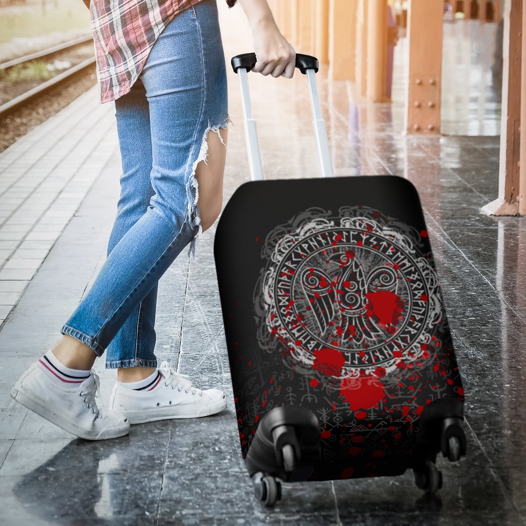 Viking Luggage Covers - Raven Celtic Tattoo Blood RLT12 - Wonder Print Shop