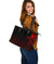 Viking Large Leather Tote Bag The Raven Of Odin Rune, Red RLT12 - Wonder Print Shop