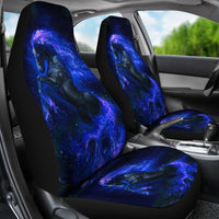 Blue Fire Horse Car Seat Covers LT10 - Wonder Print Shop