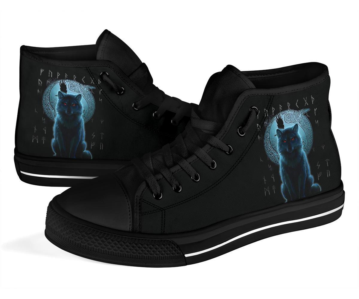 viking-high-top-shoes-fenrir-viking-wolf-and-moon