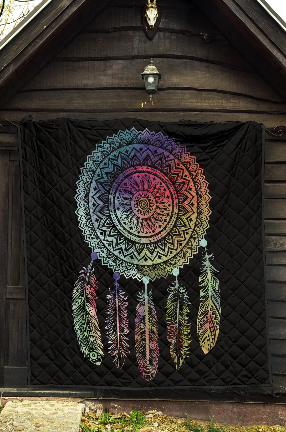 Mandala Dreamcatcher Native American Premium Quilt LT10 - Wonder Print Shop