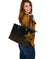 Viking Large Leather Tote Bag The Raven Of Odin Rune, Gold RLT12 - Wonder Print Shop