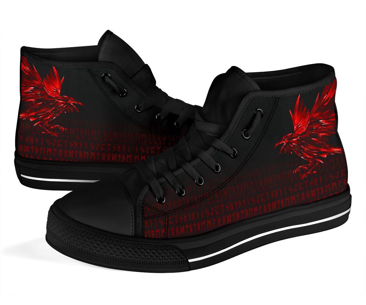 viking-high-top-shoes-the-raven-of-odin-rune-red