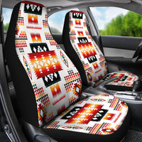White Tribes Pattern Native American Car Seat Covers LT10 - Wonder Print Shop