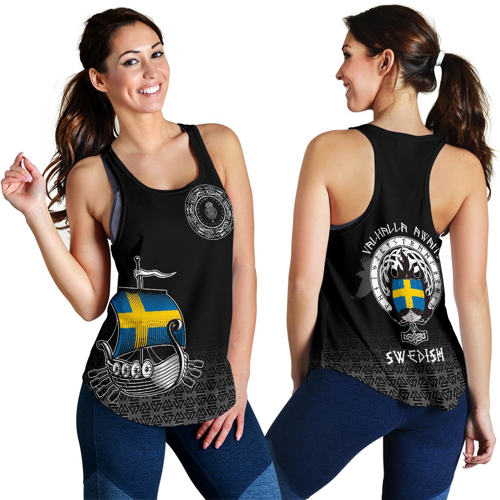 Viking Women's Racerback Tank - Swedish Drakkar RLT12 - Wonder Print Shop