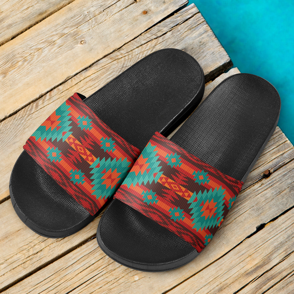 red-geometric-pattern-slide-sandals