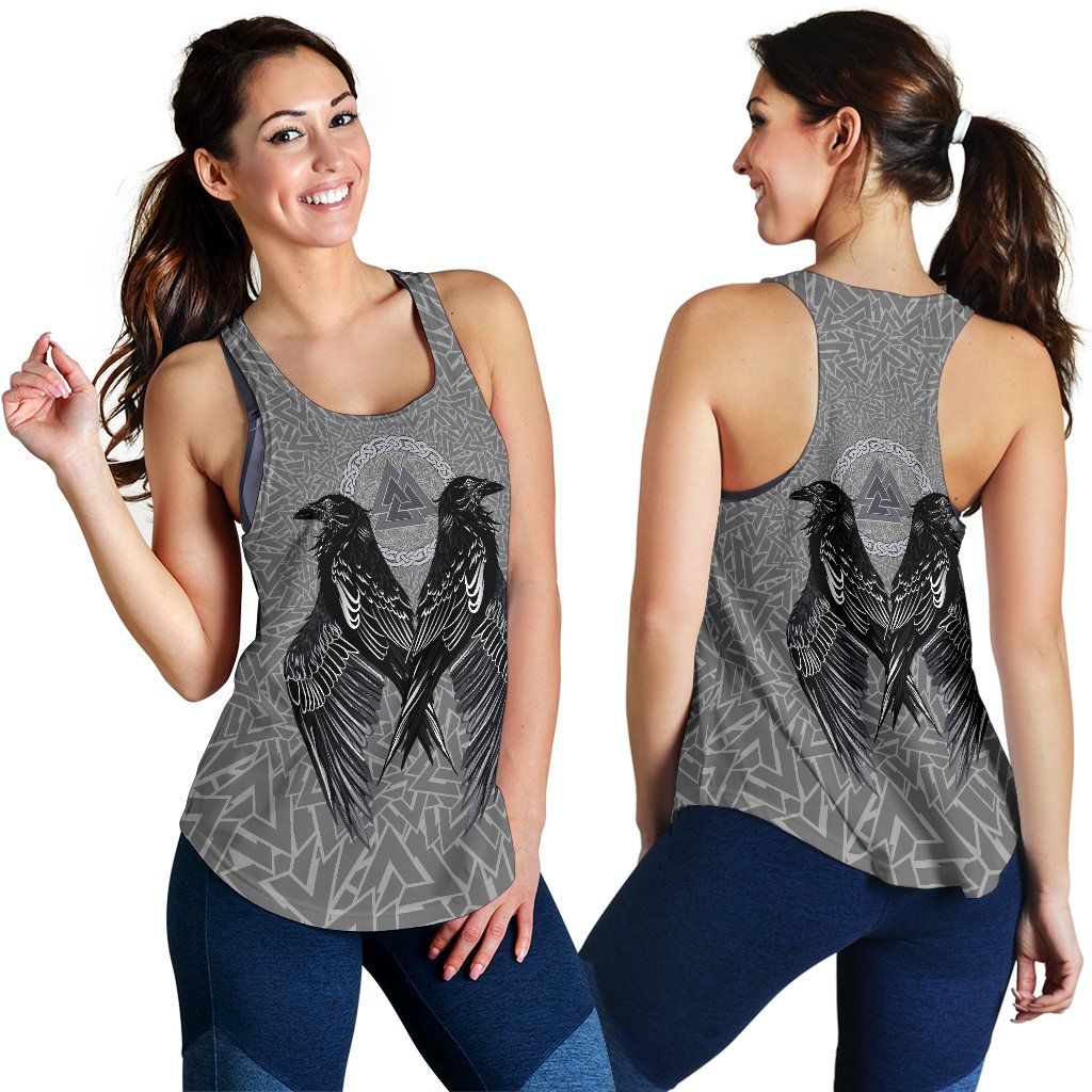 Viking Women's Racerback Tank Raven Valknut RLT12 - Wonder Print Shop