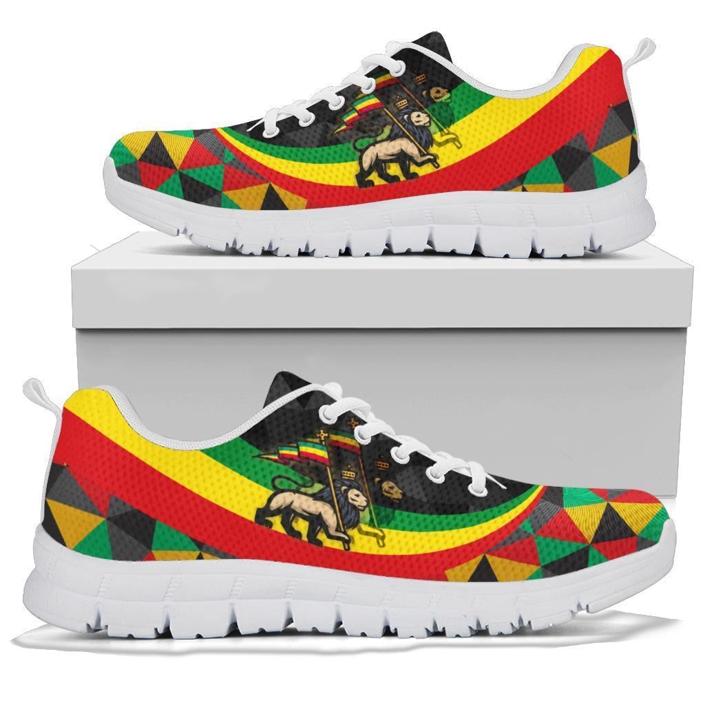 Ethiopia Sneakers - Ethiopia Rasta Lion - Wonder Print Shop
