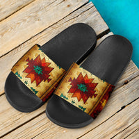 southwest-brown-symbol-native-american-slide-sandals