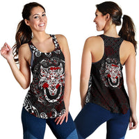 Viking Women's Racerback Tank - Fenrir Viking Blood 3D RLT12 - Wonder Print Shop