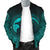 Viking Men's Bomber Jacket, Ethnic Odin Raven Cyan RLT12 - Wonder Print Shop