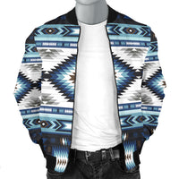 Blue Colors Pattern Men's Bomber Jacket LT10 - Wonder Print Shop