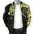 Viking Men's Bomber Jacket, Fenrir Raven and Vegvisir Tattoo Yellow RLT12 - Wonder Print Shop