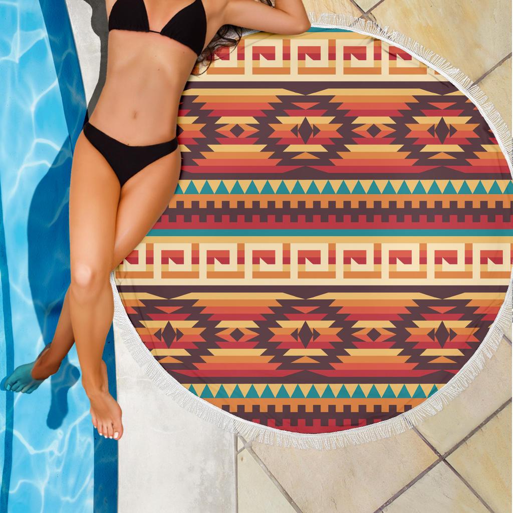 Ethnic Pattern Native American Beach Blanket LT10 - Wonder Print Shop