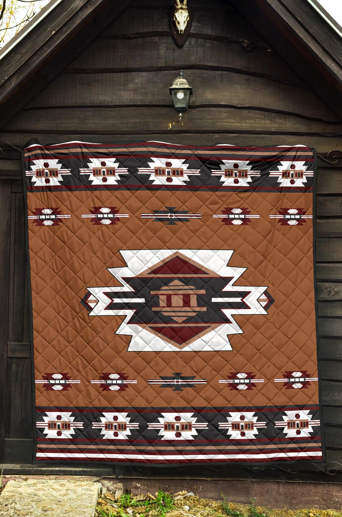 Native Temple Symbol Native American Premium Quilt LT10 - Wonder Print Shop
