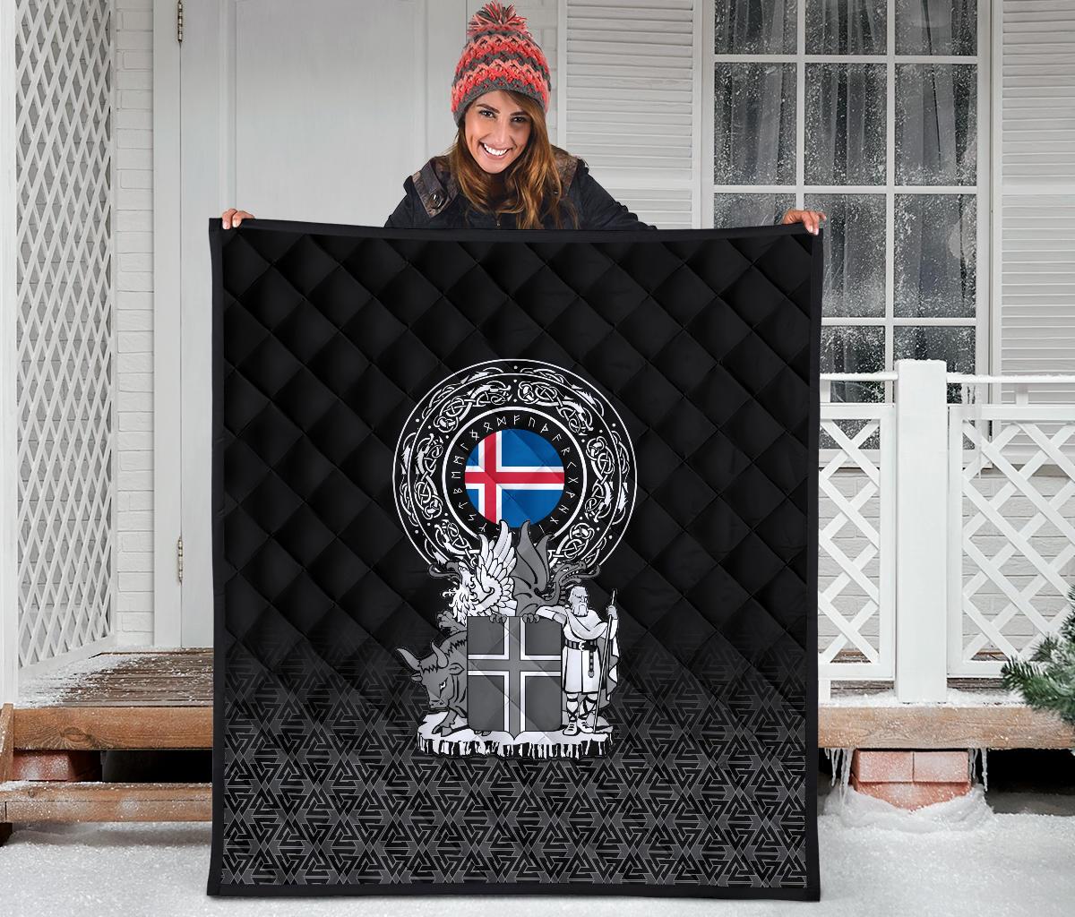 Viking Premium Quilt - Iceland Coat Of Arms RLT12 - Wonder Print Shop