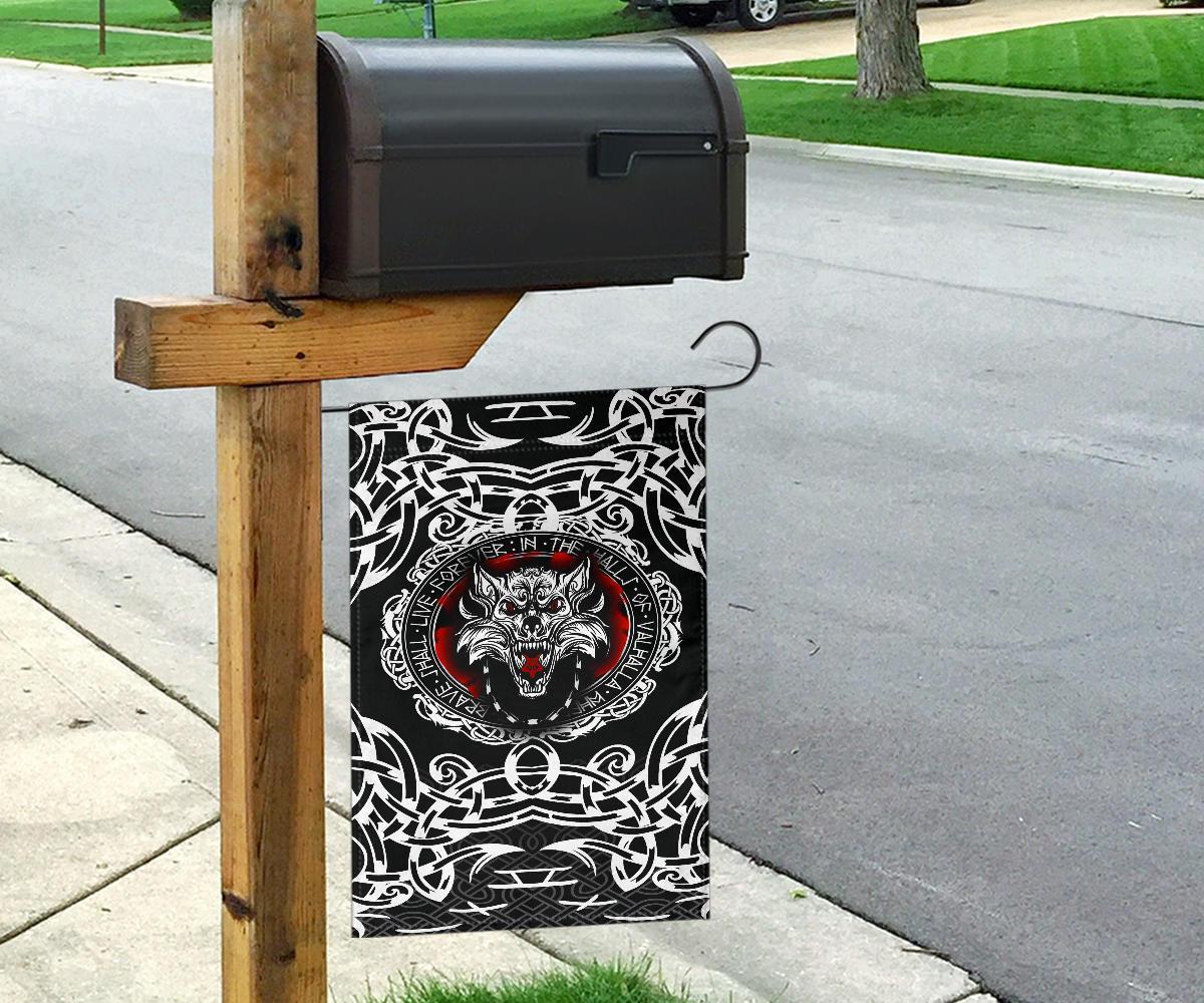 Viking Flag, Fenrir Wolf RLT12 - Wonder Print Shop