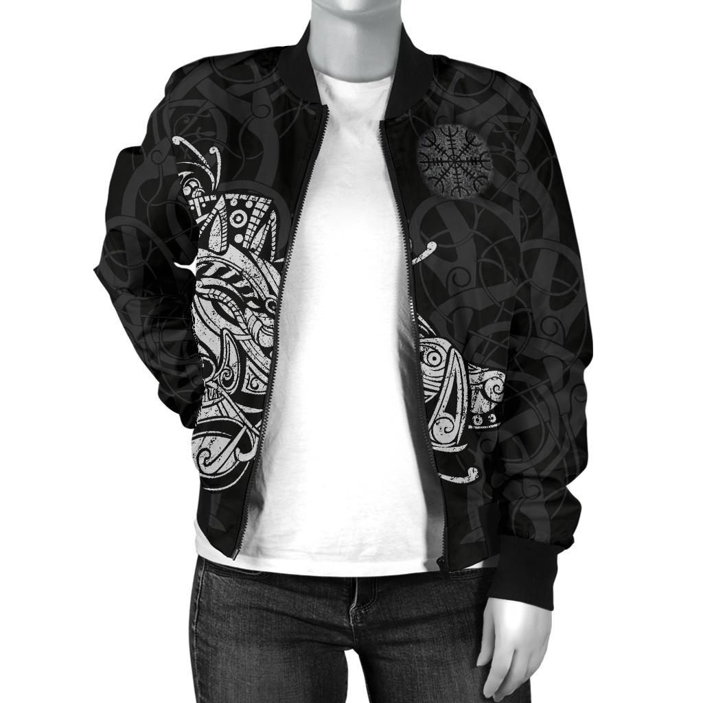 Viking Boar Women's Bomber Jacket RLT12 - Wonder Print Shop