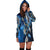 Blue Galaxy Dreamcatcher Native American Hoodie Dress LT10 - Wonder Print Shop