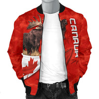 Canada Moose Men Bomber Jacket Maple Leaf - Wonder Print Shop