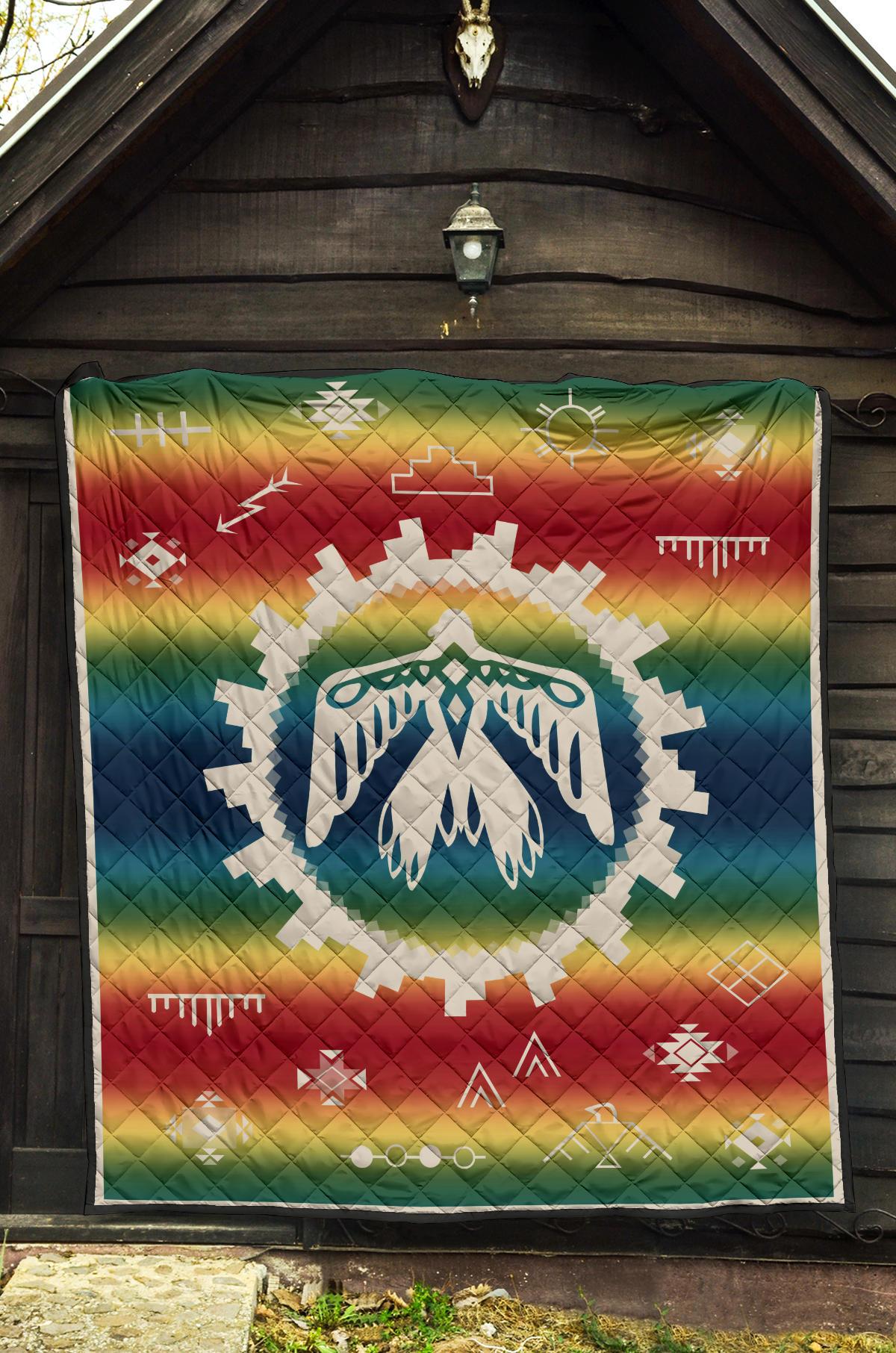 Thunderbird Rainbow Native American Premium Quilt LT10 - Wonder Print Shop