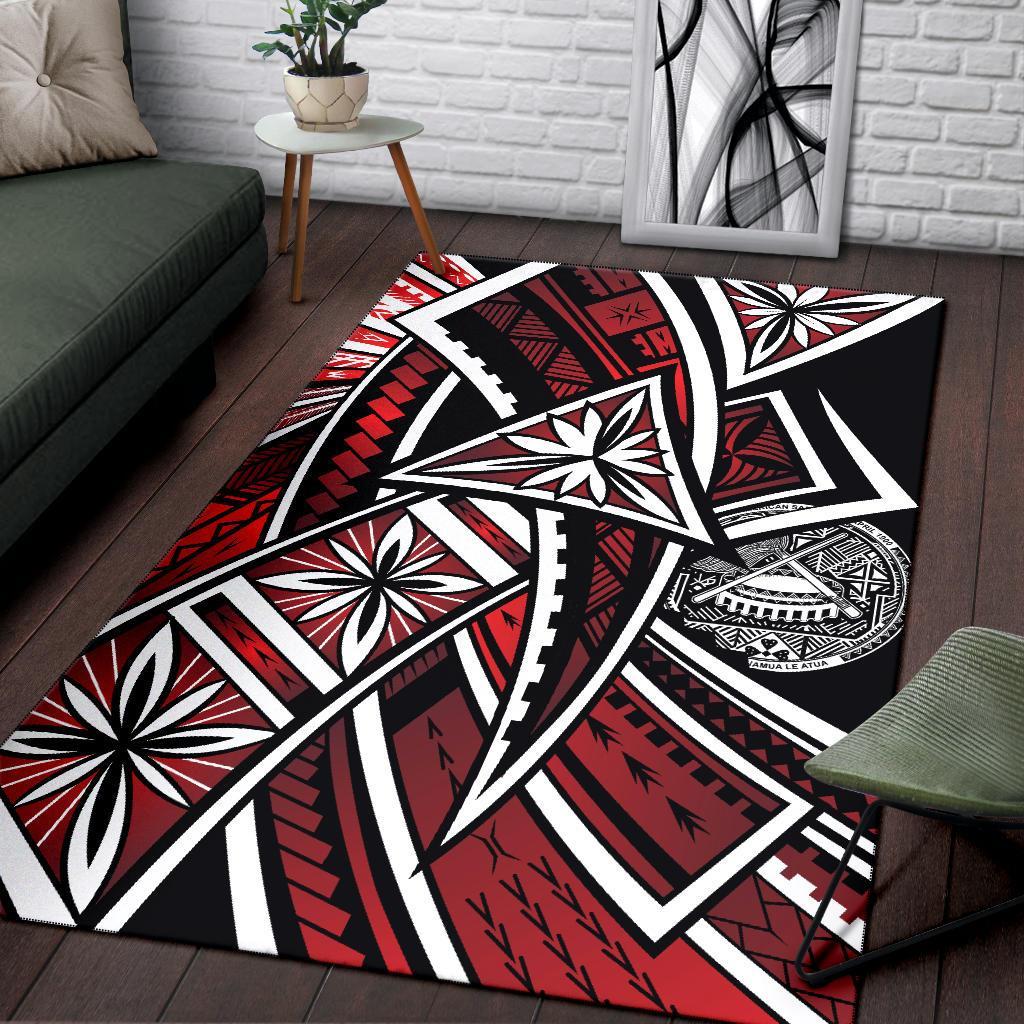 american-samoa-polynesian-area-rug-tribal-flower-special-pattern-red-color