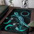 cook-islands-polynesian-area-rugs-turtle-with-blooming-hibiscus-turquoise