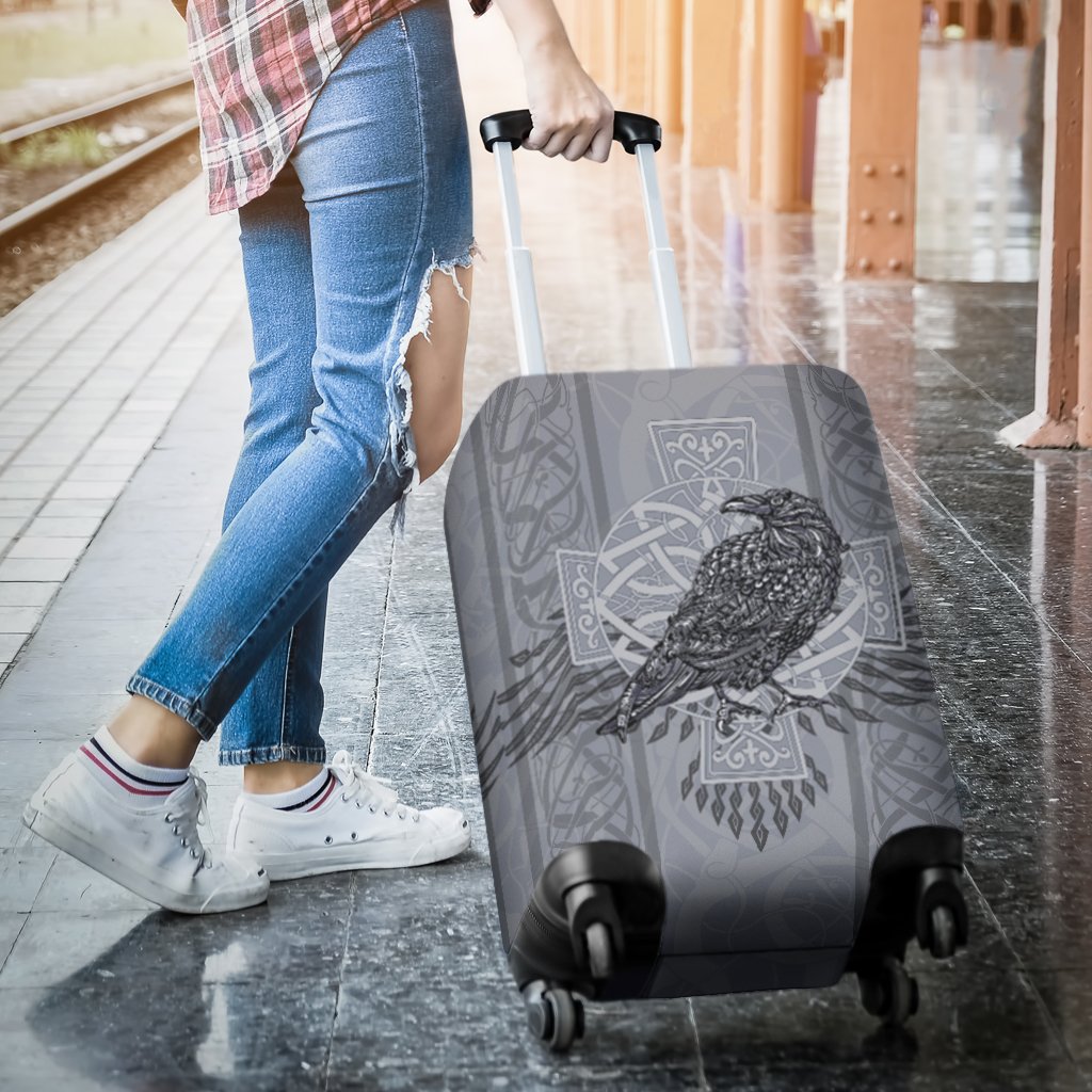 Viking Luggage Covers - Odin's Celtic Raven - Scandinavian Tattoo RLT12 - Wonder Print Shop