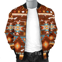 Pattern With Birds Men's Bomber Jacket LT10 - Wonder Print Shop
