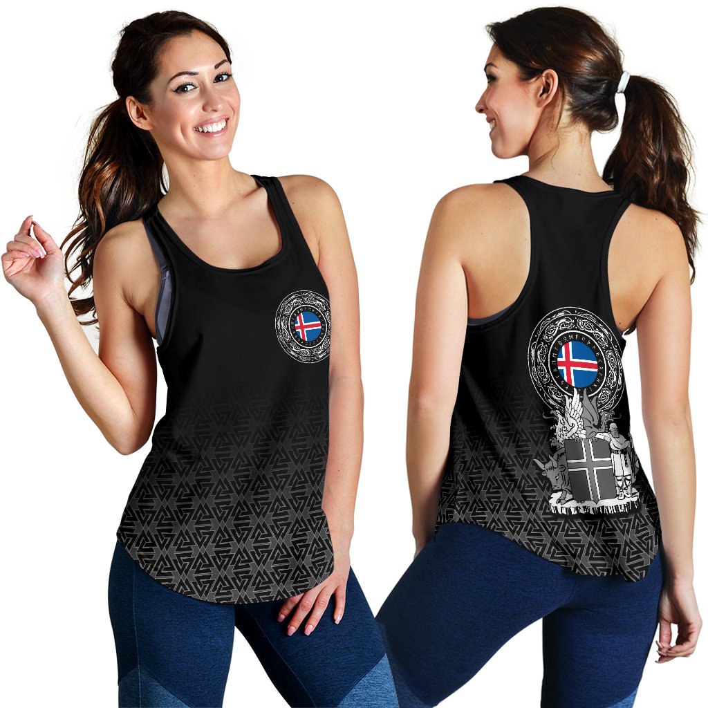 Viking Women's Racerback Tank - Iceland Coat Of Arms RLT12 - Wonder Print Shop