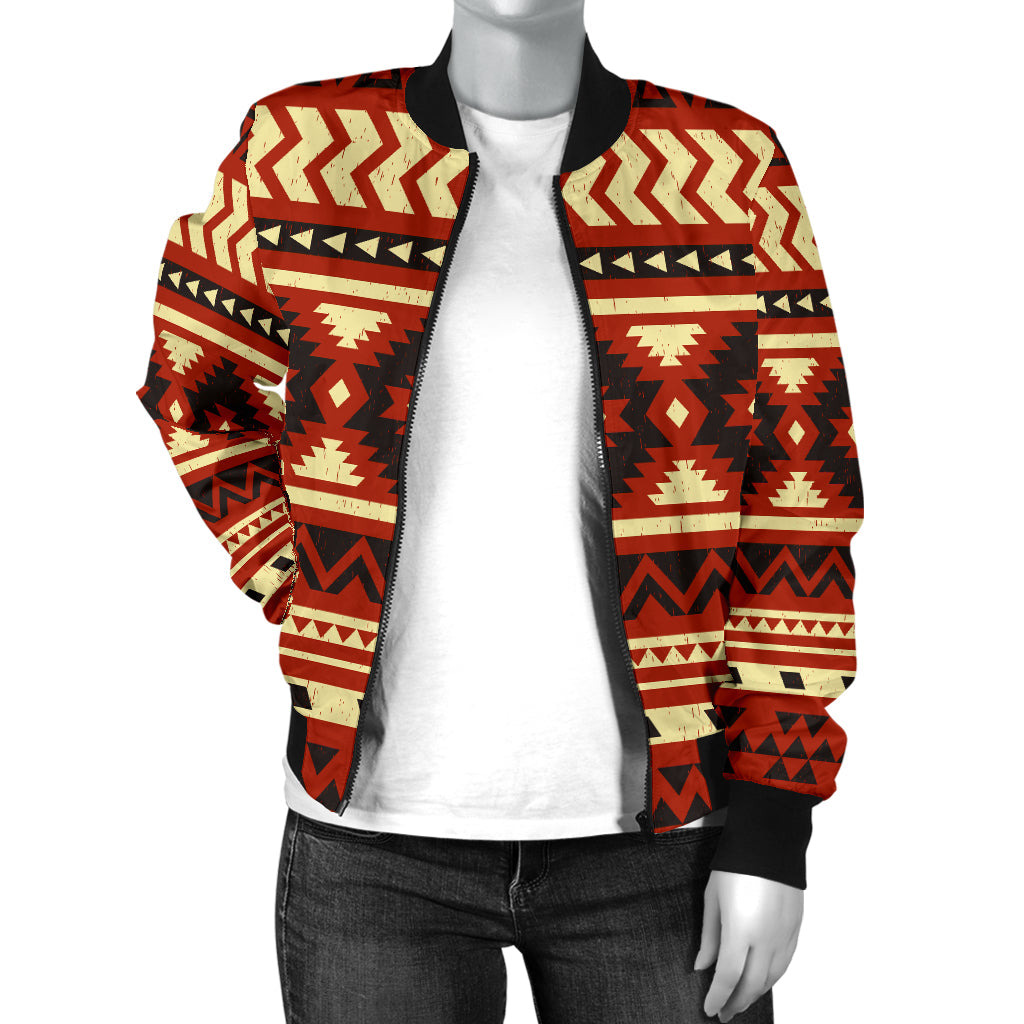 Seamless Ethnic Pattern Women's Bomber Jacket LT10 - Wonder Print Shop