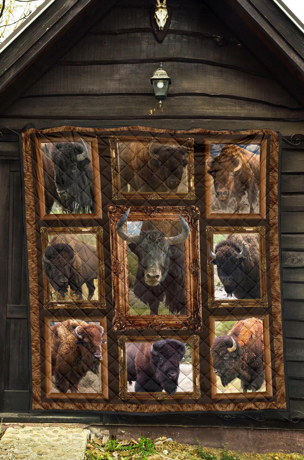 Bison Buffaloes Native American Premium Quilt LT10 - Wonder Print Shop