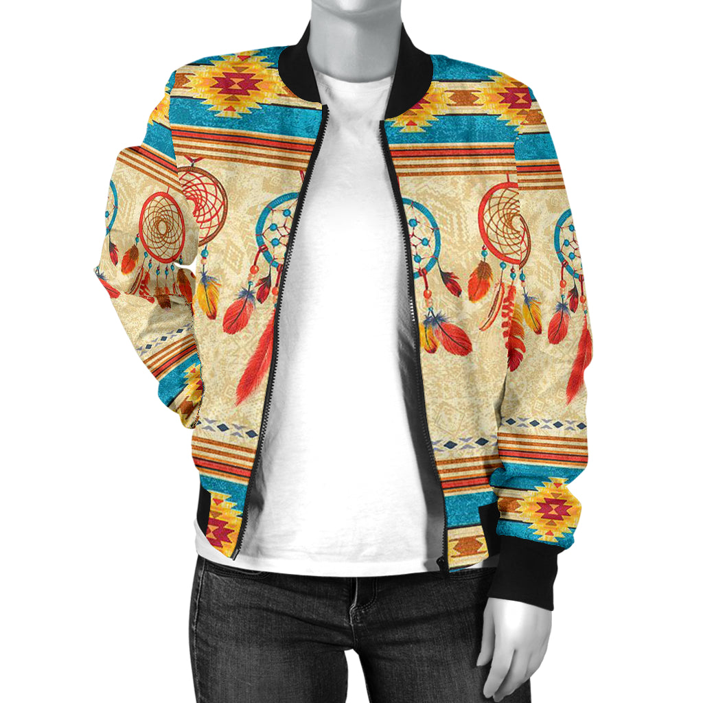 Feather Dream Catchers Women's Bomber Jacket LT10 - Wonder Print Shop